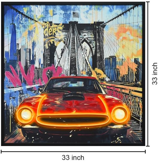 Classy Living Luminous Urban Drive Wall Art-2