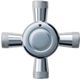 AGA™ Elise Polished Chrome 9 Knob Pack-0