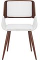 Inspire™ Hudson White/Walnut Side Chair, Faux Leather-3
