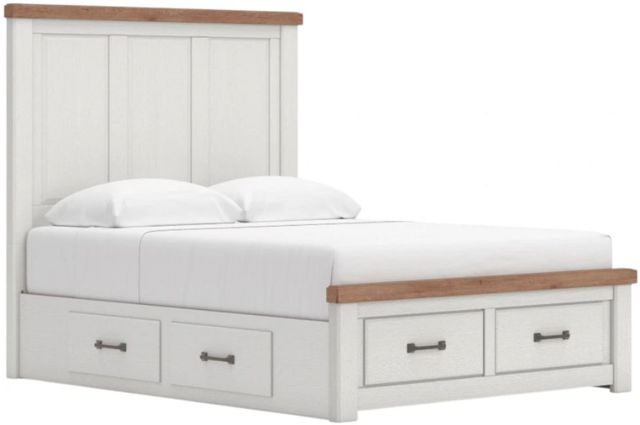 Benchcraft® Savonport 4-Piece Brown/White Full Panel Storage Bedroom Set-2
