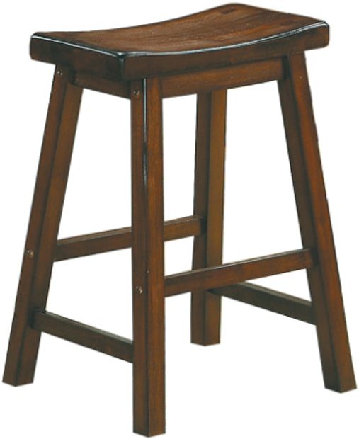 Homelegance® Saddleback Cherry 24" Counter Height Stool-0