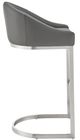 Armen Living Katherine Brushed Stainless Steel/Grey Counter Stool-2
