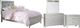 Signature Design by Ashley® Olivet 4-Piece Silver Twin Upholstered Panel Bed Set-0