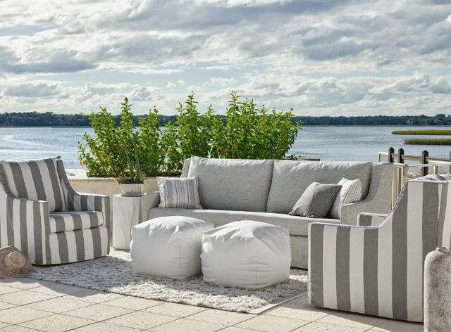 Universal Explore Home™ Customizable Coastal Living Outdoor Hudson Fabric 93" Sofa-1
