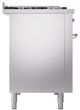 Ilve® Nostalgie II Noblesse 48'' Stainless Steel Pro Style Dual Fuel Range with Chrome Trim-2