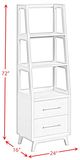 Elements International Westland 3-Piece Almond Entertainment Unit with 71" TV Console-3