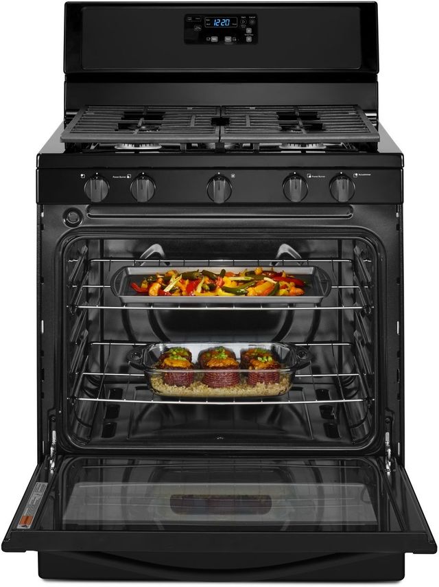 Whirlpool® 30" Black Free Standing Gas Range-3