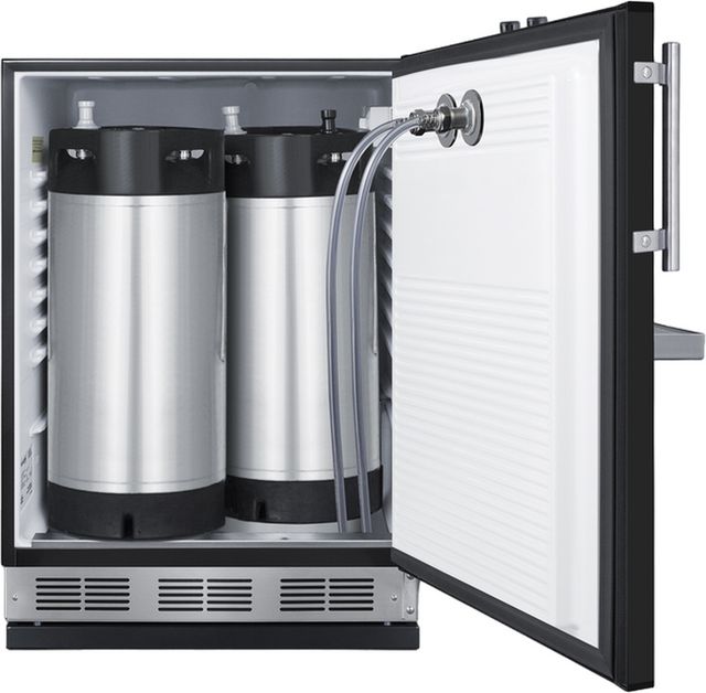 Summit® 5.3 Cu. Ft. Black Built-In Cold Brew Coffee Kegerator-5