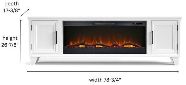 Legends Home Real Cozy Sonoma Jasmine White 64" Fireplace Console-2