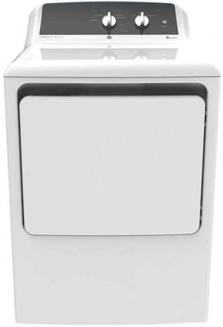 GE® 6.2 Cu. Ft. White Front Load Electric Dryer