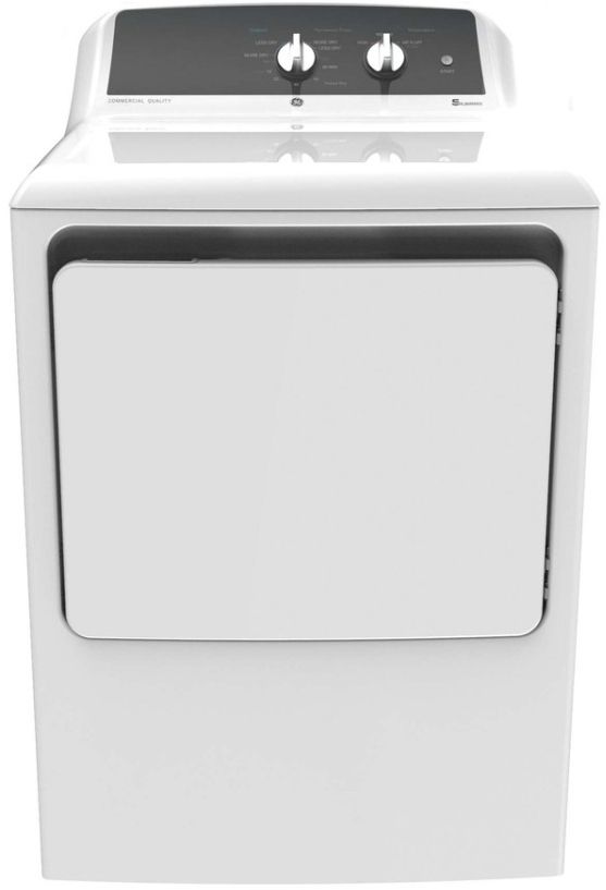 GE® 6.2 Cu. Ft. White Front Load Electric Dryer-0