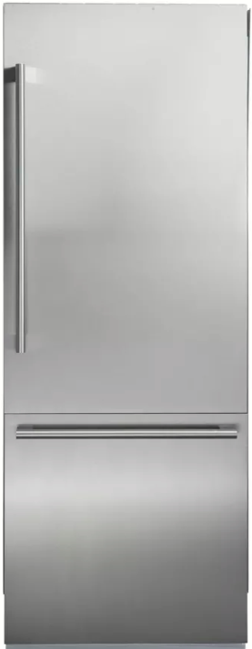 Blomberg® 30 in. 16.4 Cu. Ft. Stainless Steel Built In Counter Depth Bottom Freezer Refrigerator