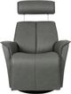 Fjords® Relax Venice Grey Small Dual Motion Swivel Recliner-4