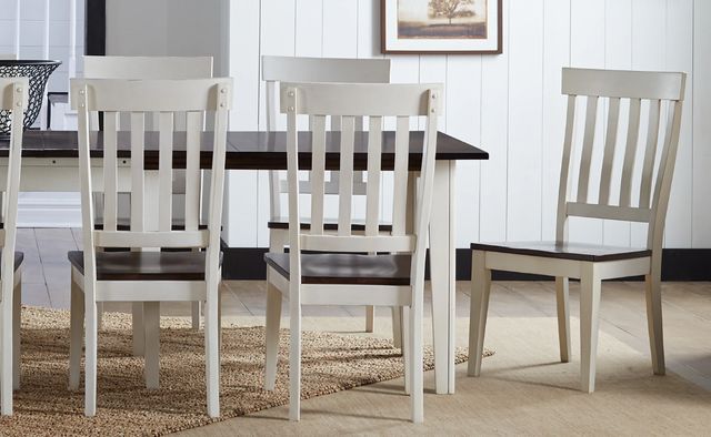 A-America® Toluca Chalk White/Cocoa Bean Side Chair-2