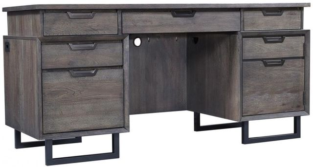 aspenhome® Harper Point Fossil 66" Credenza and Hutch-2