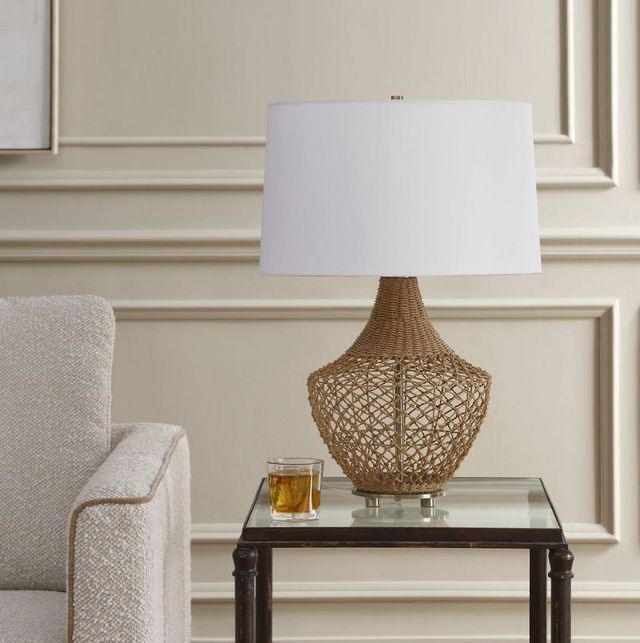 Uttermost® Samori Brown Rattan Table Lamp-2