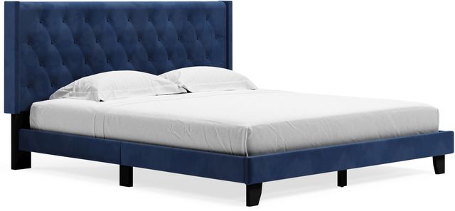 Signature Design by Ashley® Vintasso Blue King Upholstered Bed-1