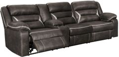 Signature Design by Ashley® Kincord 2-Piece 123" Midnight Small Spaced Power Reclining Sectional