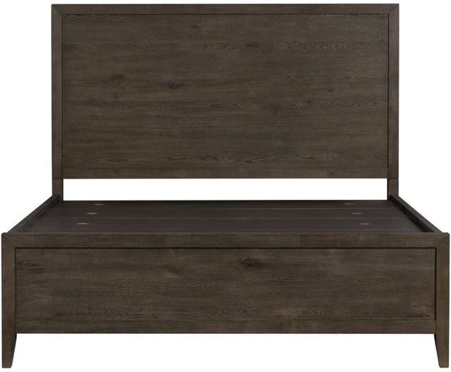 Intercon Norwich Dark Rustic Oak Queen Panel Bed-2