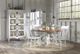 Legacy Classic Vintage Market Barnwood Oak Dining Table with Picket Fence Base-1
