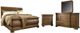 Universal Explore Home™ New Lou Cognac Louie P's King 4 Piece Sleigh Bedroom Set-0