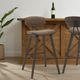Armen Living Fox 3-Piece Espresso/Vintage Dark Brown Barstool Set-1