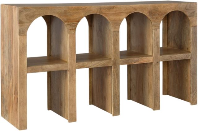 Signature Design by Ashley® Luzmanacy Natural Brown Console Sofa Table-0