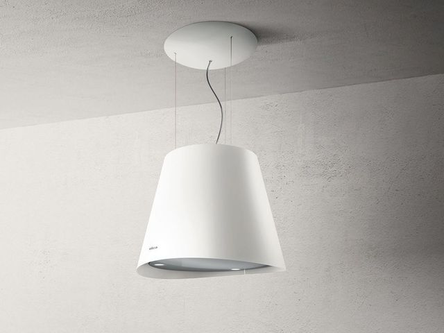 Elica Iconic Series Easy 20" White Island Range Hood-2