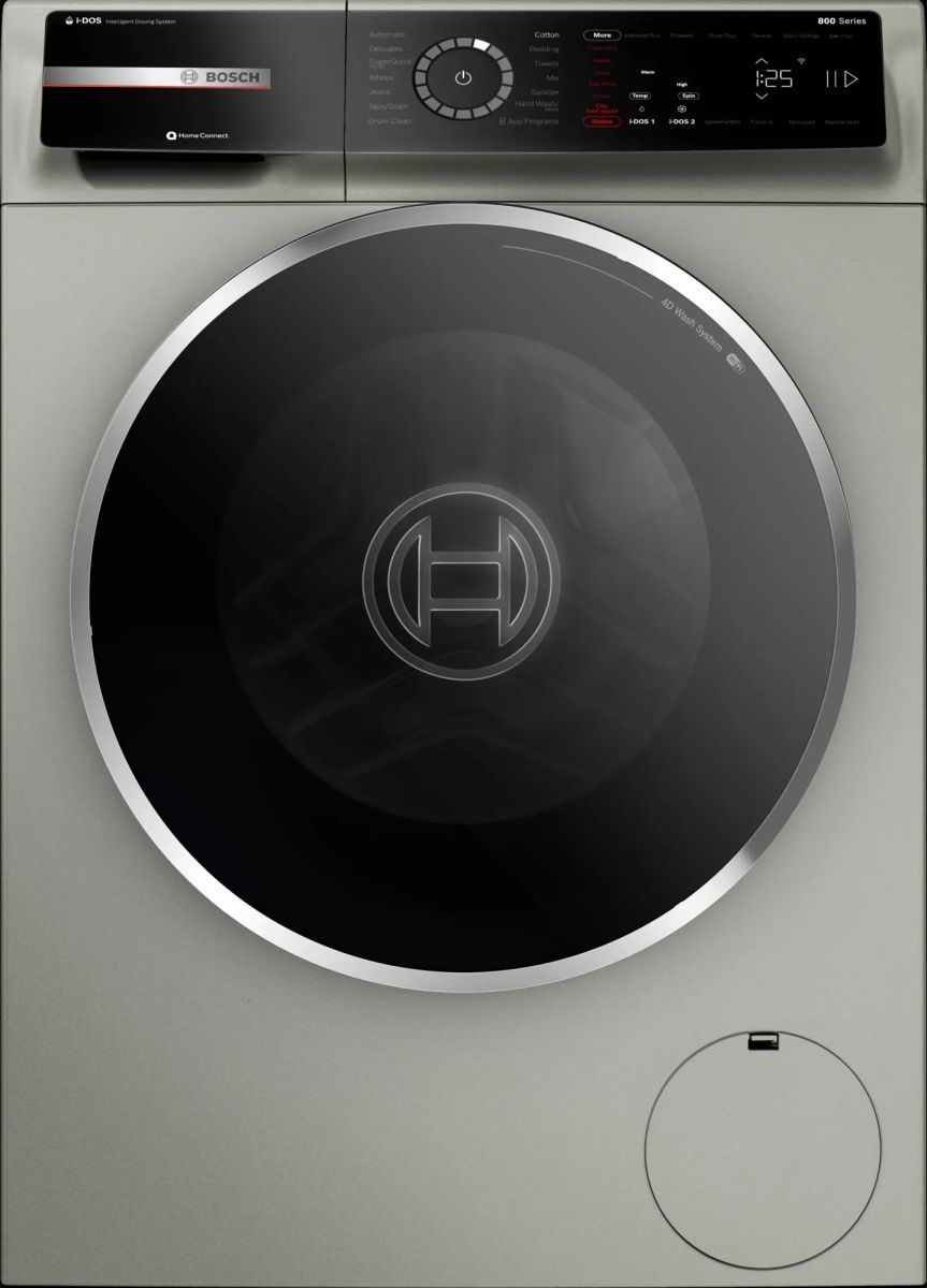 Bosch 800 Series 24" Pearl Steel Front Load Washer 