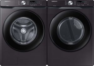 Samsung Fingerprint Resistant Black Stainless Steel Front Load Laundry Pair