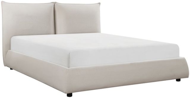 Mazin Furniture Linna Beige King Platform Bed-0