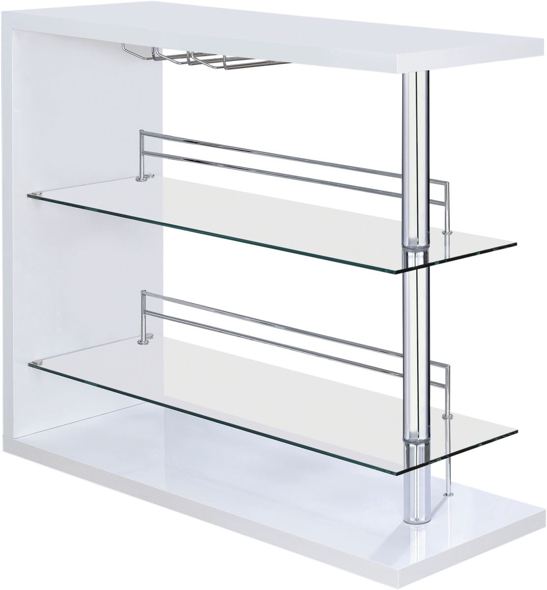Coaster Prescott Rectangular 2-Shelf Bar Unit - Thumbnail 2