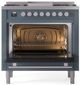 Ilve® Professional Plus II 36" Blue Grey Pro Style Dual Fuel Range-1