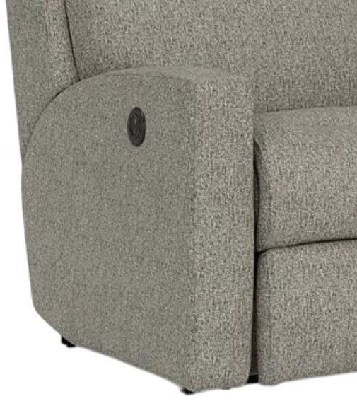 Flexsteel® Catalina Light Gray Power Reclining Loveseat with Console-2