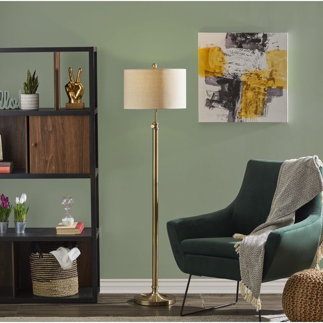 Adesso® Barton Antique Brass Floor Lamp-3