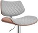 Armen Living Leland Gray/Chrome Adjustable Bar Stool-2