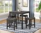 Brassex Inc. 5-Piece Dark Grey Counter Height Table and Stools Set-1