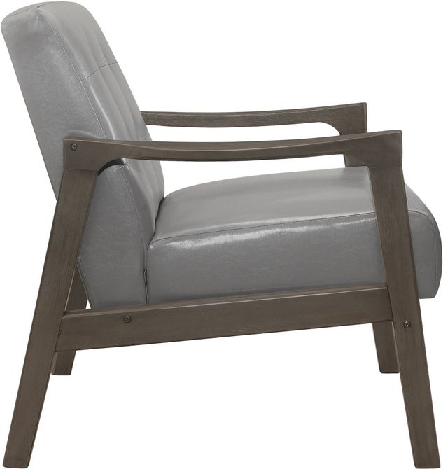 Mazin Furniture Alby Gray Upholstered Accent Chair-2