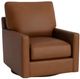 Bassett® Furniture Customizable Benchmade Premier Leather Track Arm Swivel Chair-0