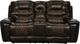 Corinthian Furniture Mcgregor Brown/Tobacco Manual Reclining Loveseat with Console-0