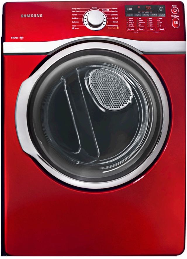 Samsung 7.4 Cu. Ft. Red Front Load Gas Dryer-0