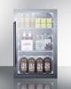 Summit® 3.13 Cu. Ft. Stainless Steel Frame Shallow Depth Indoor/Outdoor Beverage Cooler-2