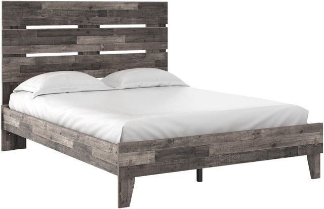 Signature Design by Ashley® Neilsville Multi Gray Queen Panel Platform Bed-0