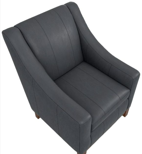 Best® Home Furnishings Customizable Mariko Leather Club Chair with Dark Walnut Legs-3