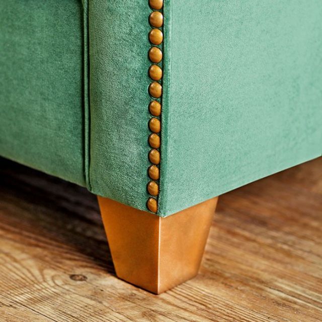 Furniture of America® Verdante Emerald Green Sofa-2