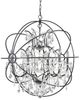 YHD Contessa Matte Black 7-Light Orb Chandelier-0
