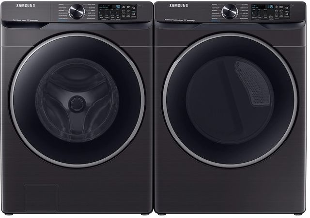 Samsung Brushed Black Front Load Laundry Pair-4
