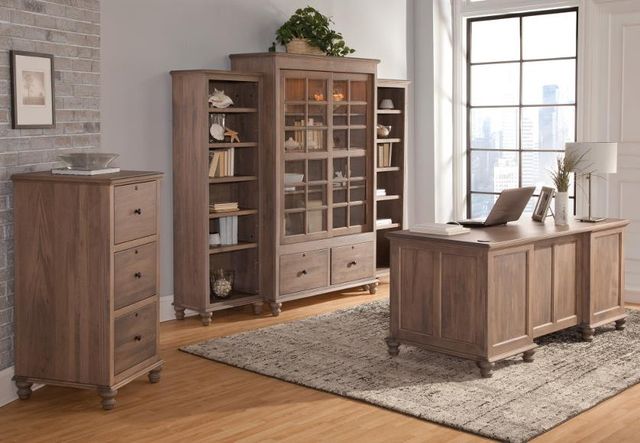 Urban Collections by Yutzy Woodworking Wrightsville Driftwood/Wormy Maple Bookcase-1