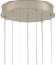Currey & Company Glace Antique Brass/White Round Multi-Drop Pendant Lighting-2