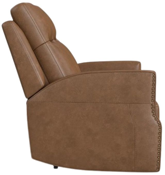 Flexsteel® Maxwell Cedar Leather Power Reclining Loveseat with Power Headrests and Lumbar-3